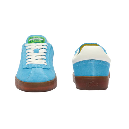 Blue - Pack Shot - Lacoste Womens-Ladies Baseshot Suede Trainers
