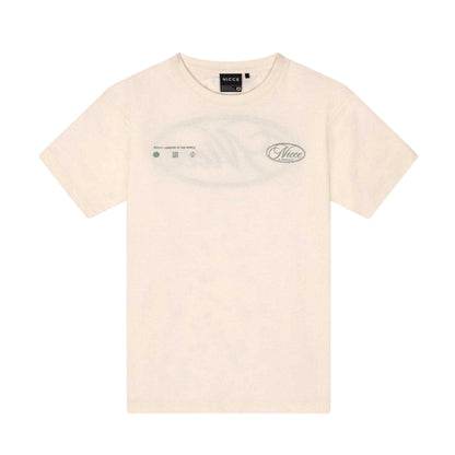 Off White - Front - Nicce Mens Grant Back Print Oversized T-Shirt