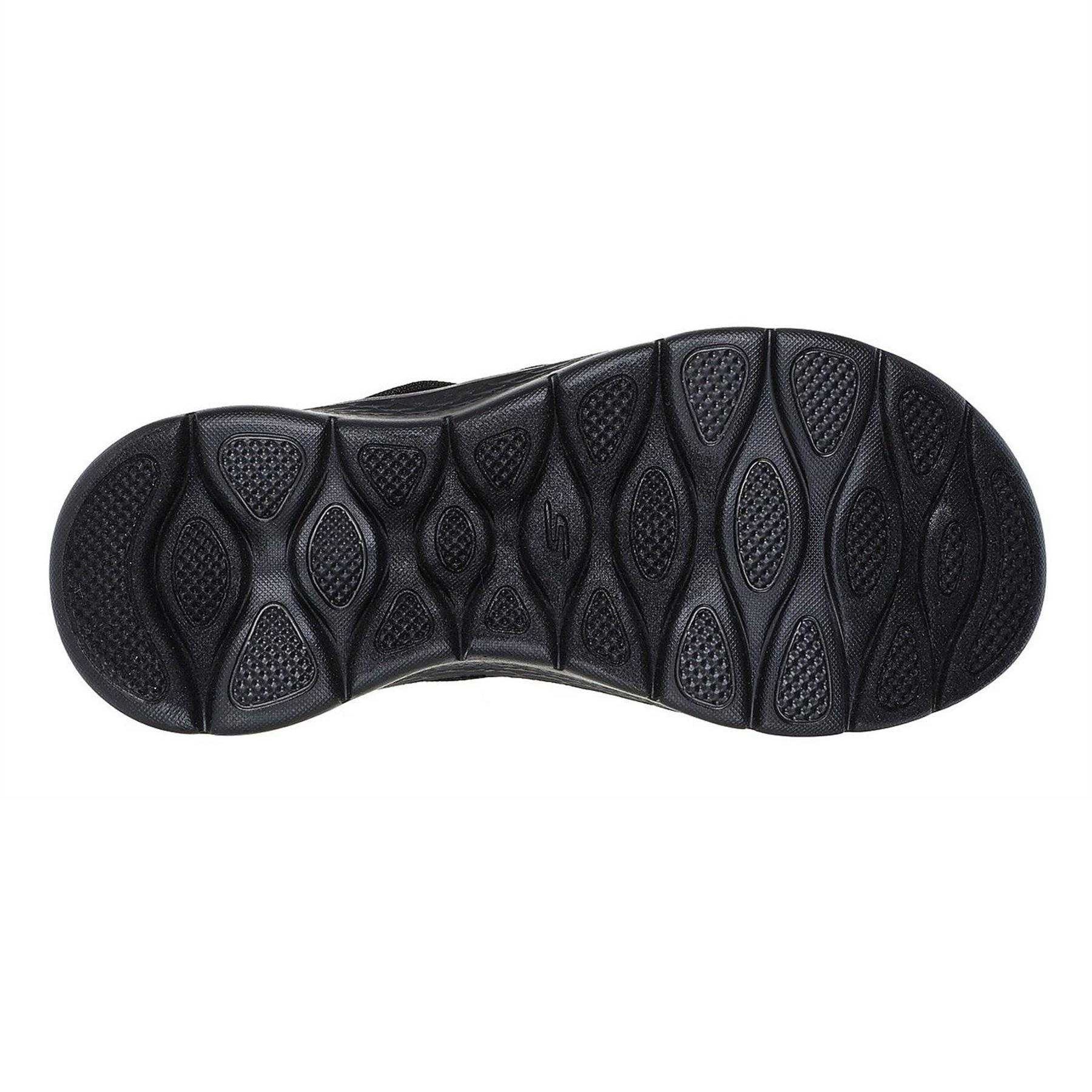 Black - Back - Skechers Womens-Ladies Crossover Flat Sandals
