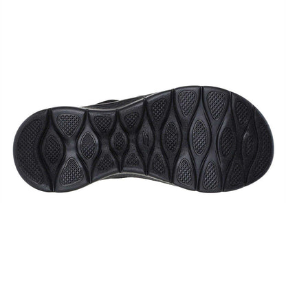 Black - Back - Skechers Womens-Ladies Crossover Flat Sandals