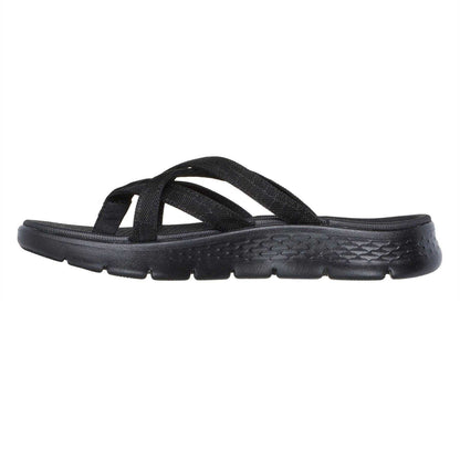 Black - Lifestyle - Skechers Womens-Ladies Crossover Flat Sandals