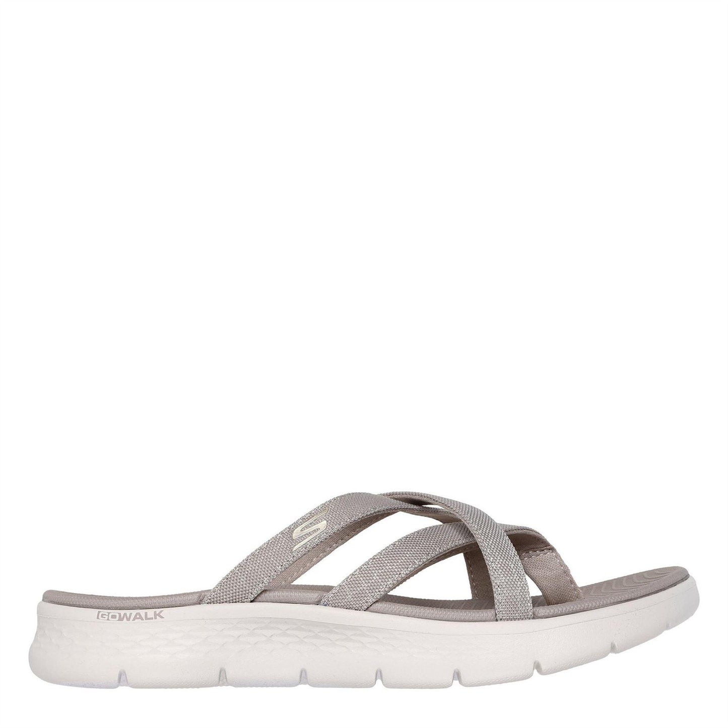 Taupe - Front - Skechers Womens-Ladies Crossover Flat Sandals