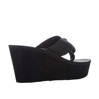 Black - Back - Rocket Dog Womens-Ladies Wedge Sandals