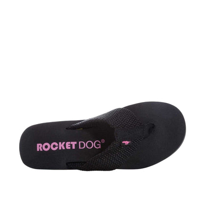 Black - Pack Shot - Rocket Dog Womens-Ladies Wedge Sandals