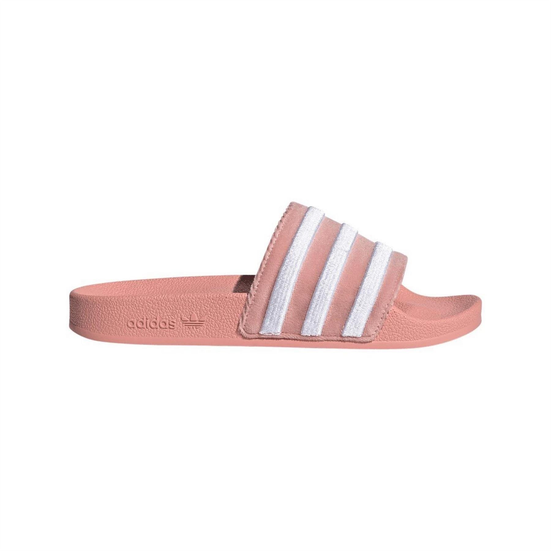 Mauve - Front - Adidas Womens-Ladies Adilette Comfort Sandals