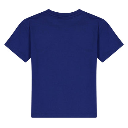 Blue - Back - Off White Childrens-Kids Full Logo Regular T-Shirt