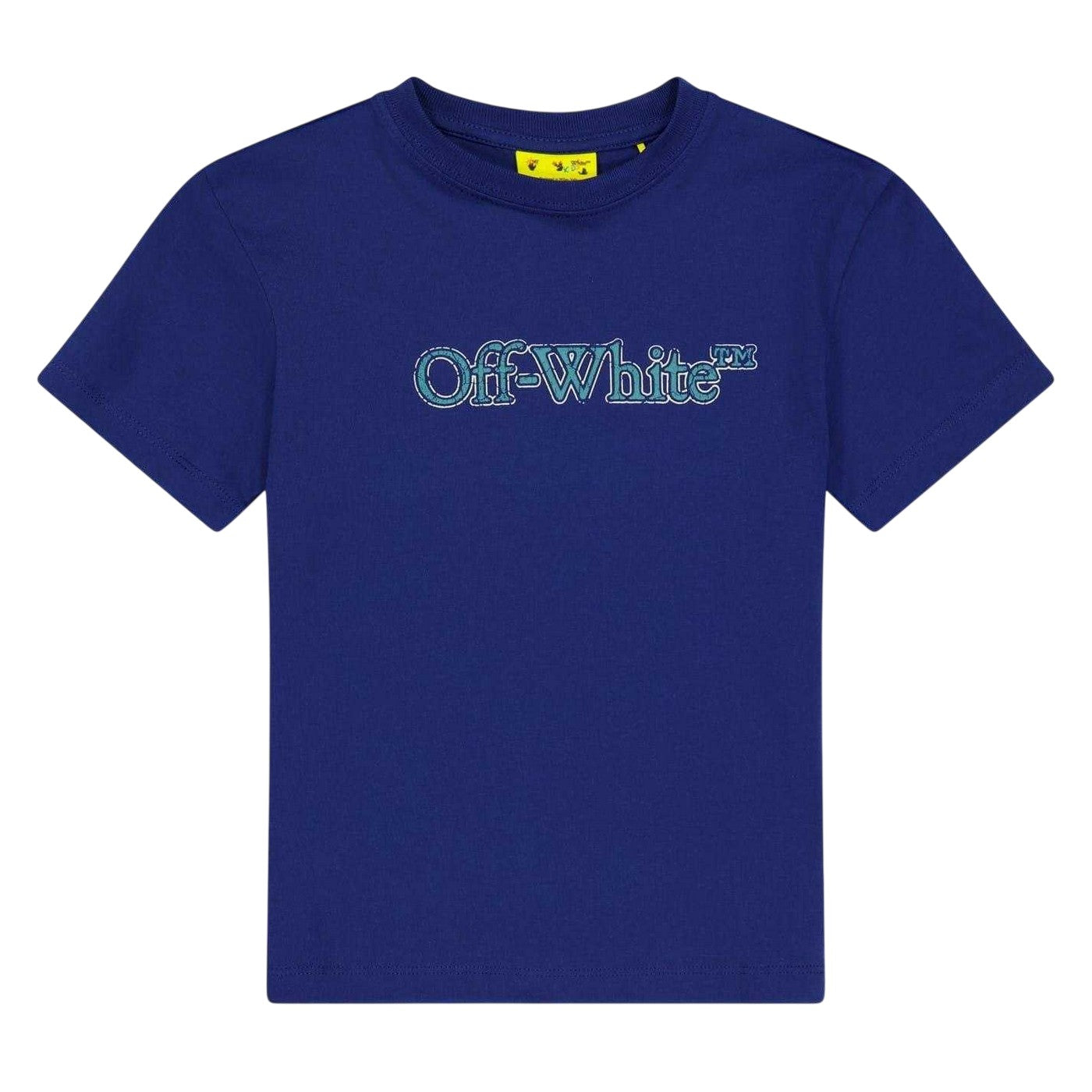 Blue - Front - Off White Childrens-Kids Full Logo Regular T-Shirt