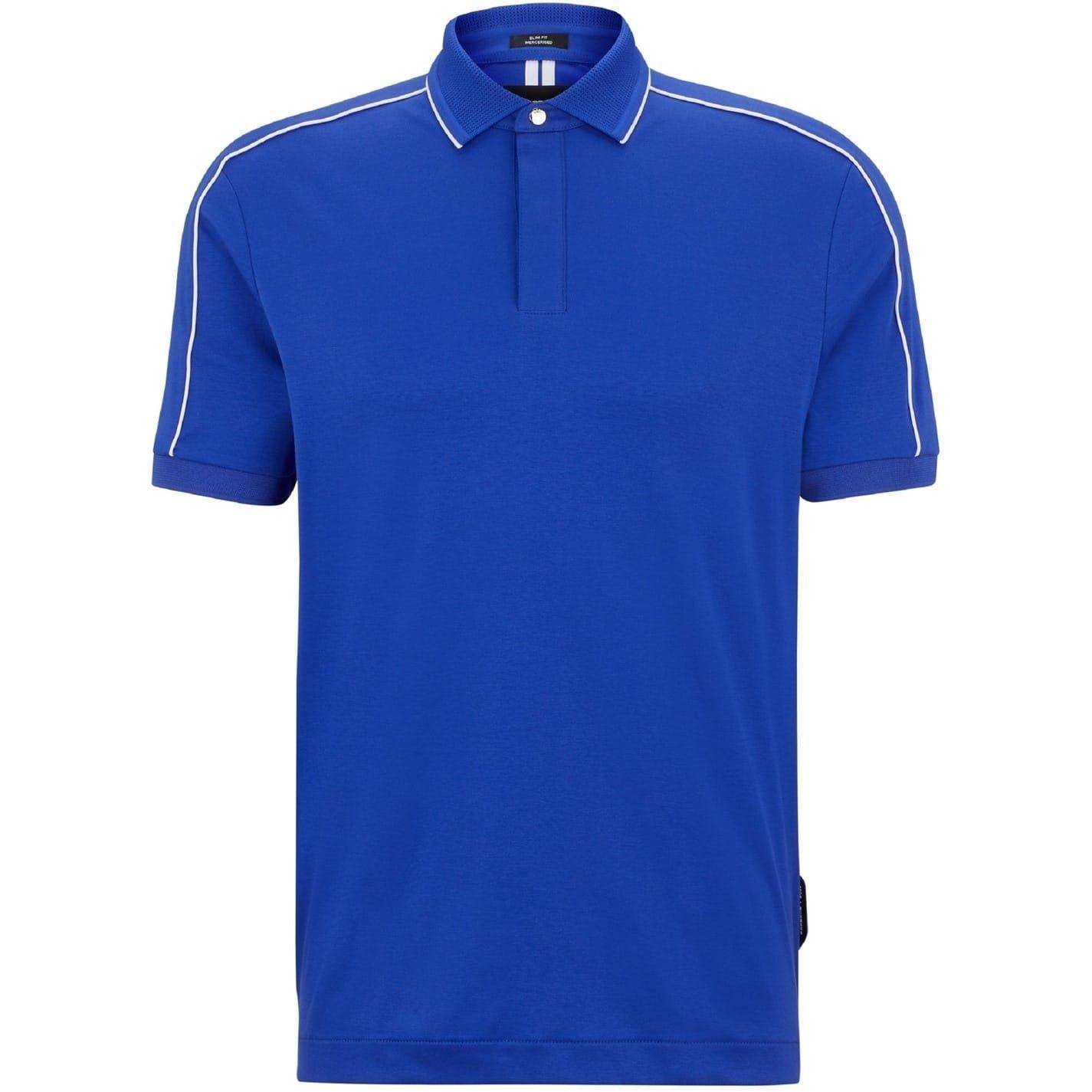 Bright Blue - Front - Boss Mens Penrose Regular Polo Shirt