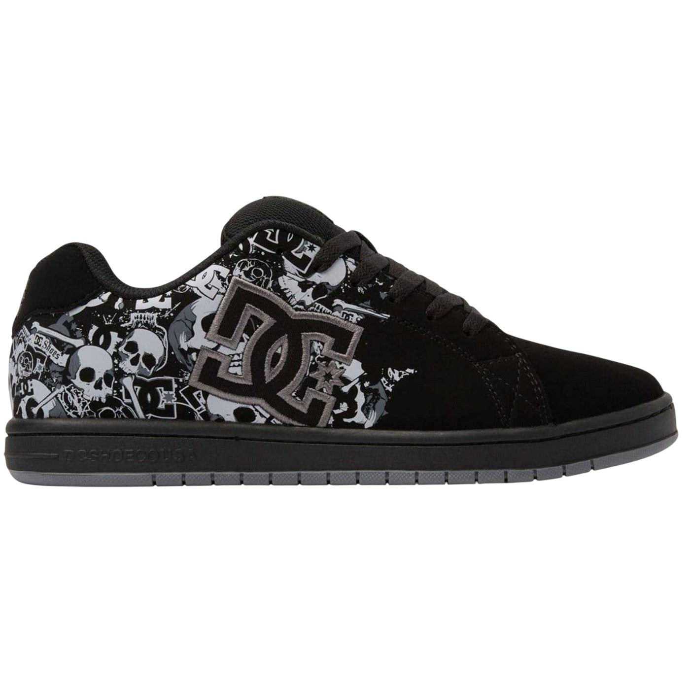 Black-Gum - Side - DC Mens Gaveler Suede Skate Shoes