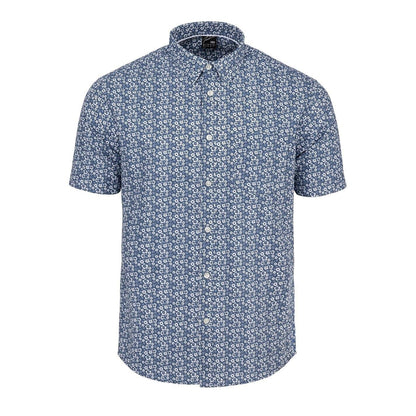 Blue - Front - Ben Sherman Mens Floral Short-Sleeved Shirt