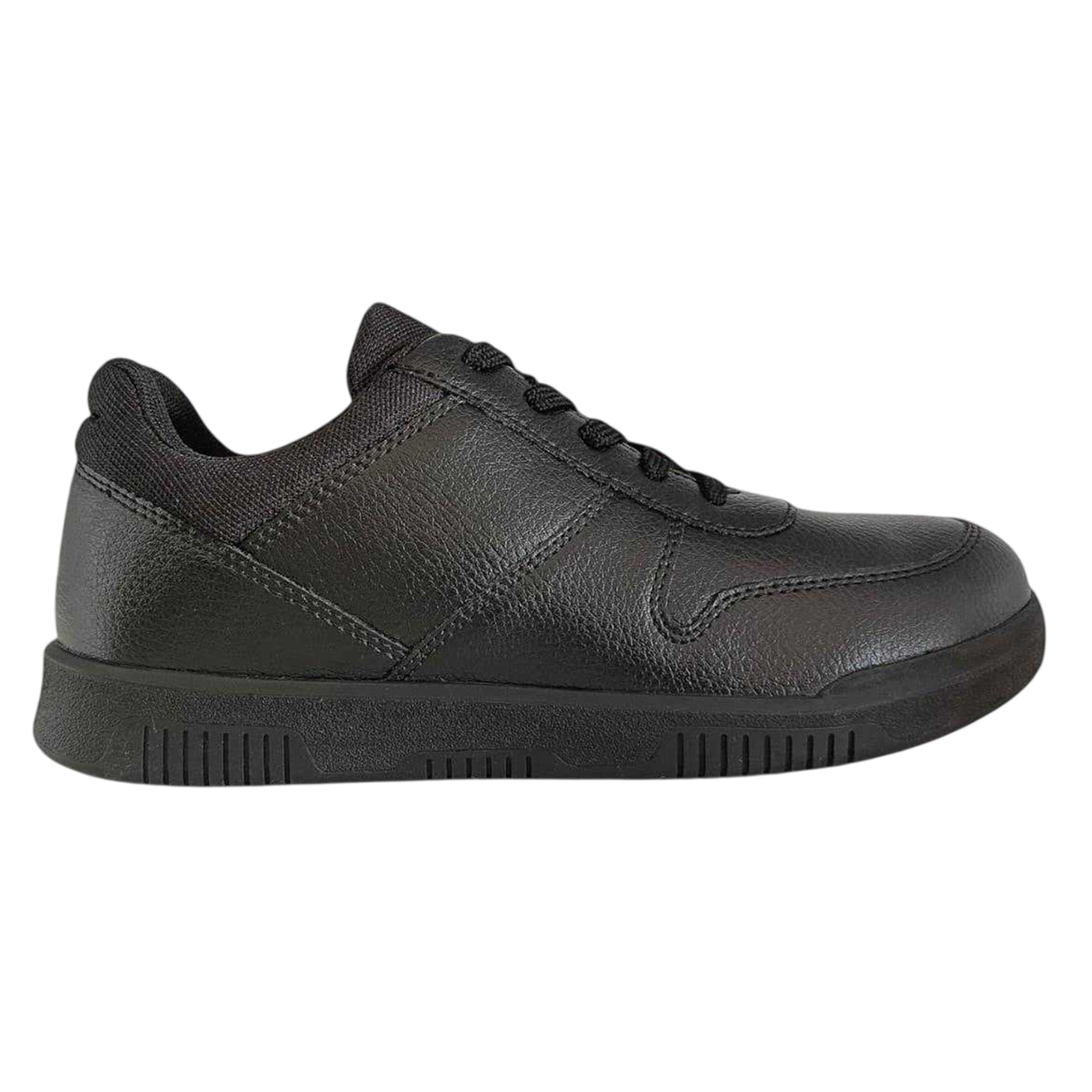 Black - Side - Firetrap Childrens-Kids Alton School Shoes