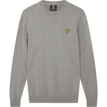 Light Grey - Front - Lyle & Scott Mens Knitted Crew Neck Sweatshirt