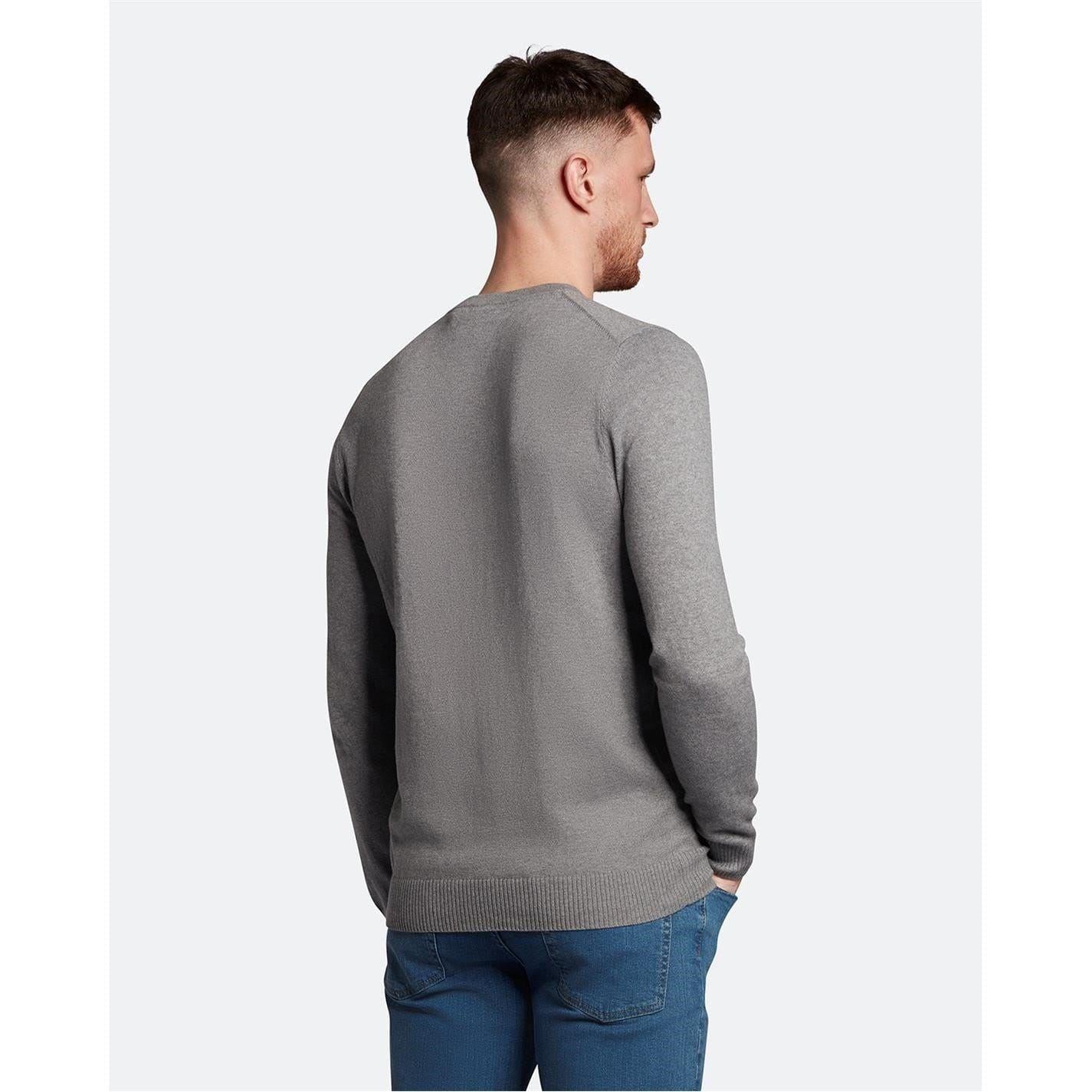 Light Grey - Lifestyle - Lyle & Scott Mens Knitted Crew Neck Sweatshirt