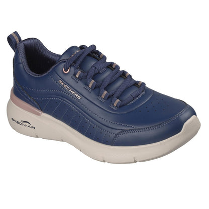 Navy-Rose Gold - Front - Skechers Womens-Ladies Sketch-Air Dynamight Trainers