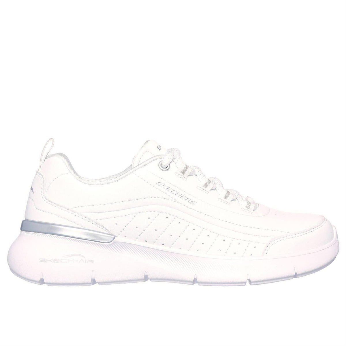 White - Front - Skechers Womens-Ladies Sketch-Air Dynamight Trainers
