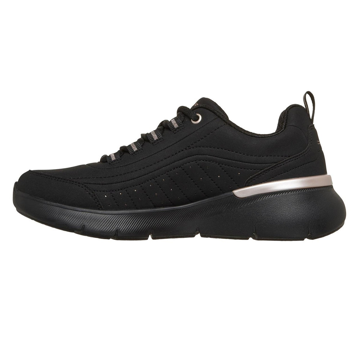 Black-Rose Gold - Lifestyle - Skechers Womens-Ladies Sketch-Air Dynamight Trainers