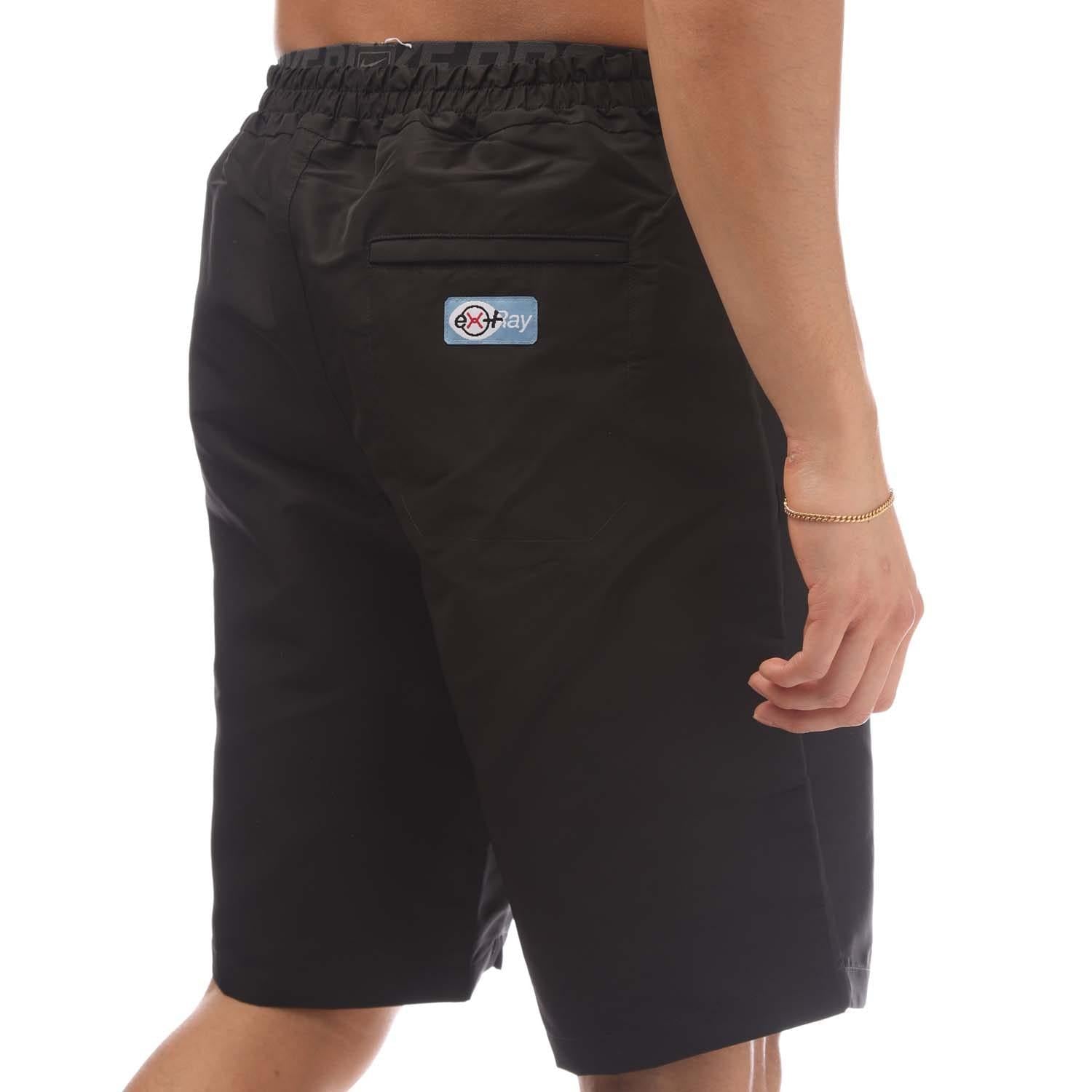 Black - Back - Heron Preston Mens Ex Ray Nylon Shorts