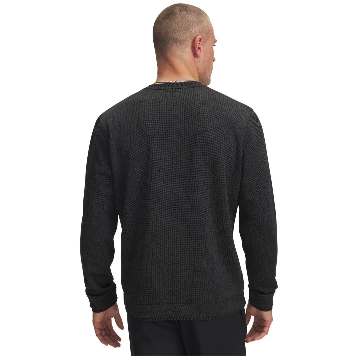Black - Back - Under Armour Mens Crew Neck Regular Long-Sleeved Sweatshirt