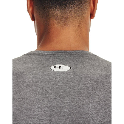 Carbon Heather - Side - Under Armour Mens HeatGear Mesh Panel Fitted T-Shirt