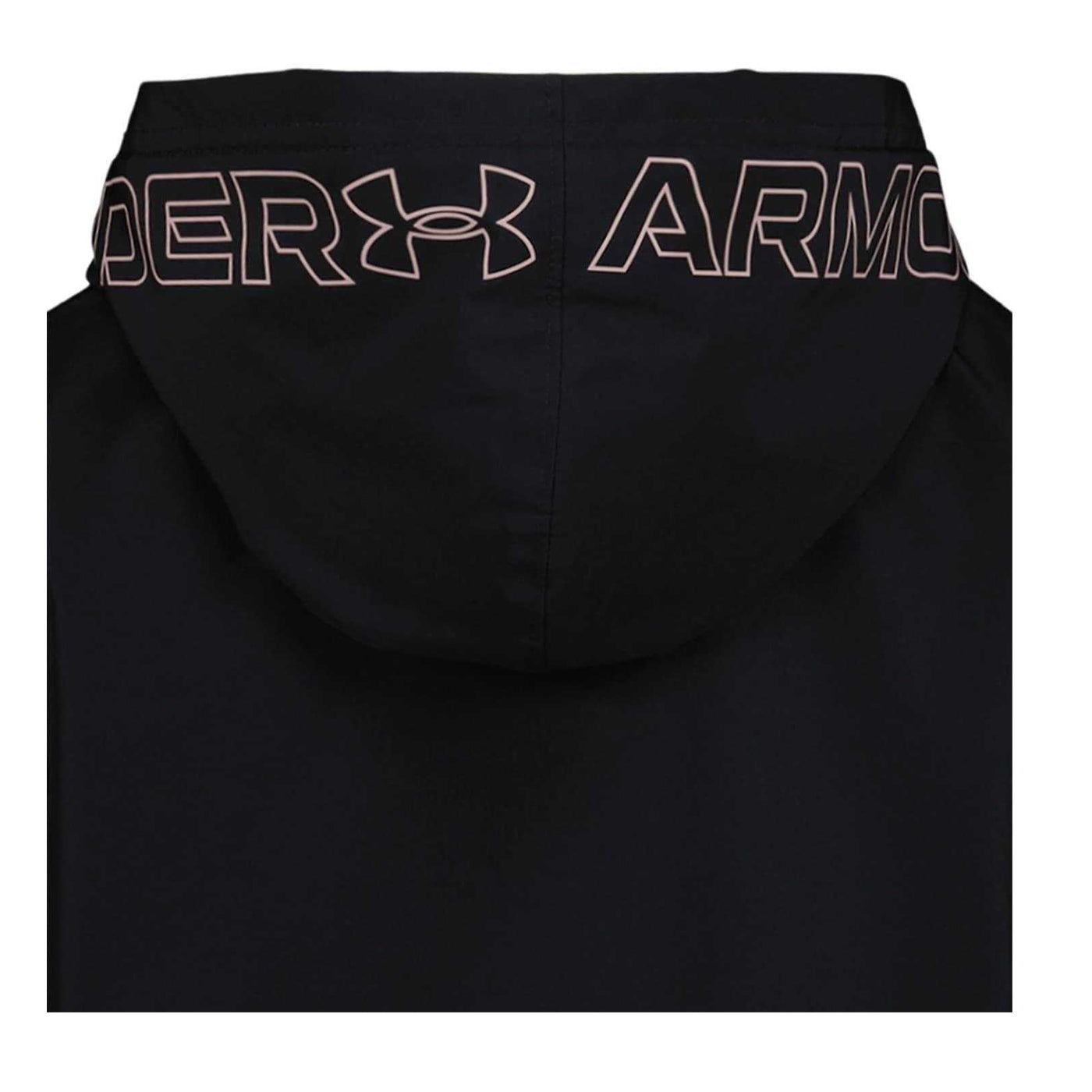 Black-Pink - Side - Under Armour Girls Full Zip Windbreaker