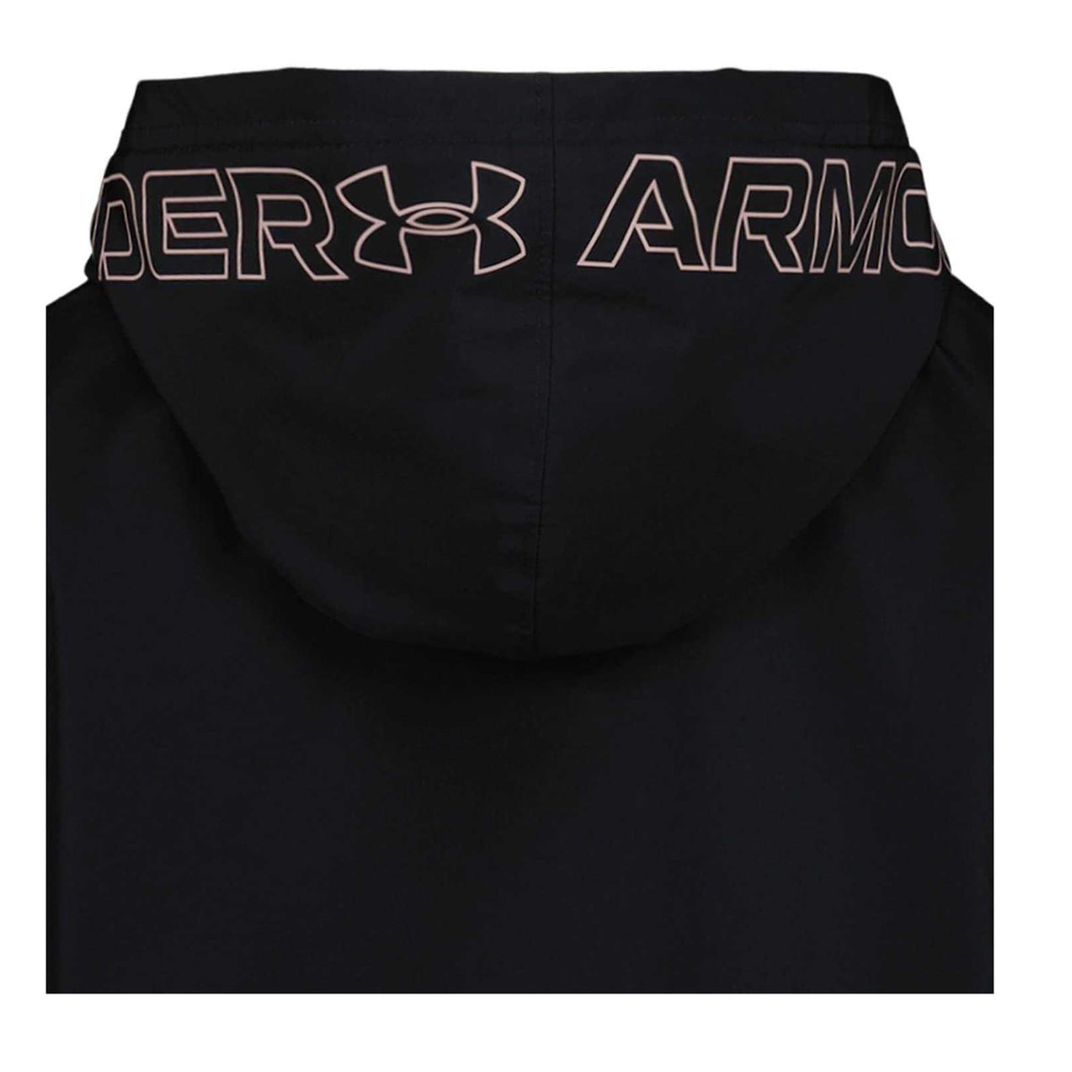 Black-Pink - Side - Under Armour Girls Full Zip Windbreaker