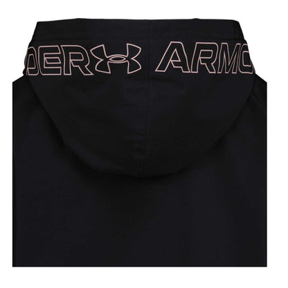 Black-Pink - Side - Under Armour Girls Full Zip Windbreaker