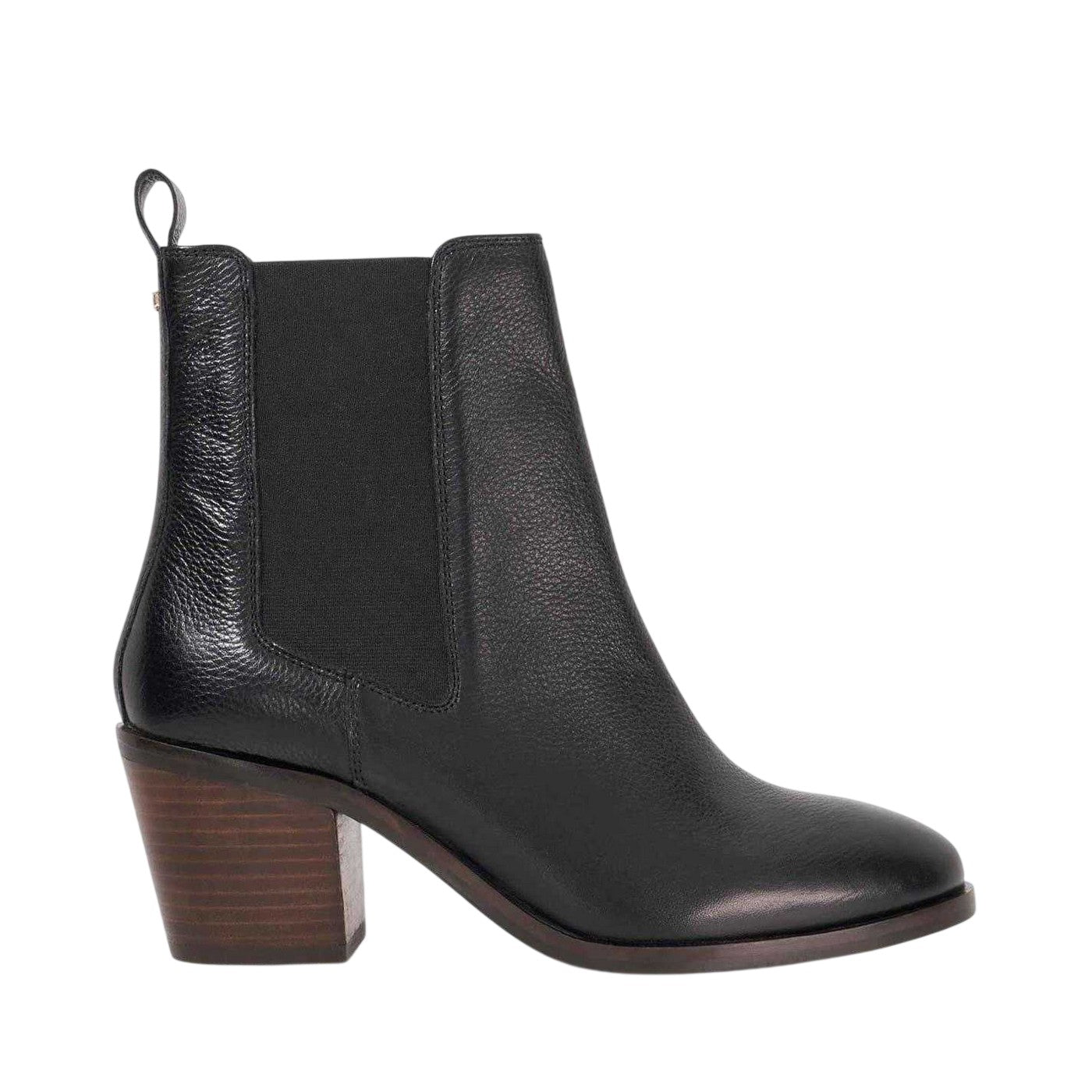 Black - Side - Dune London Womens-Ladies Pasil Leather Block Heel Boots