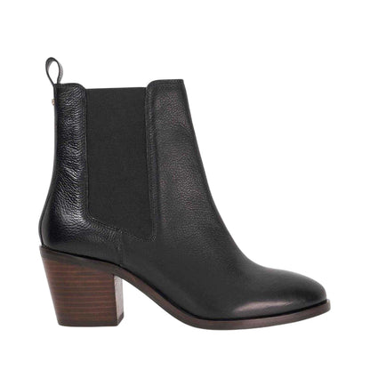 Black - Side - Dune London Womens-Ladies Pasil Leather Block Heel Boots