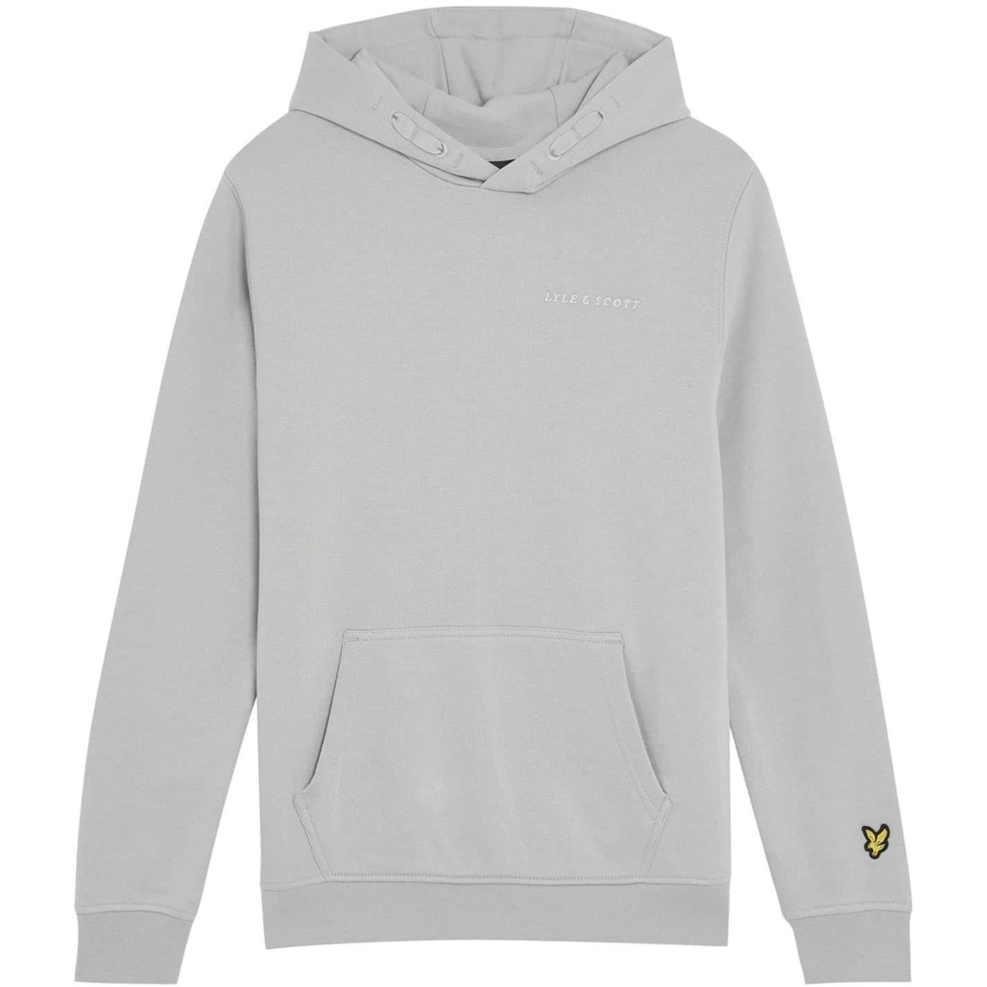 Grey Melange - Front - Lyle & Scott Boys Regular Drawstring Hoodie