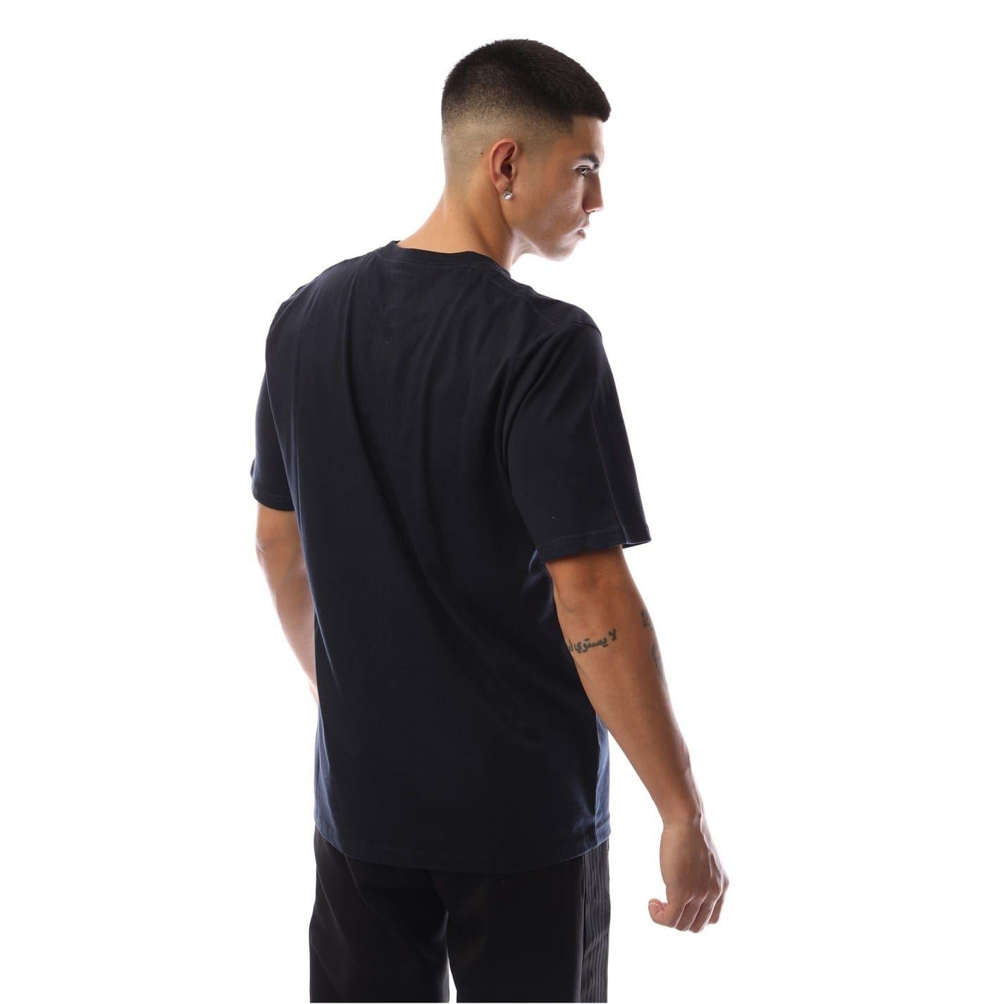 Navy - Back - Marshall Artist Mens Repeat Logo Regular T-Shirt