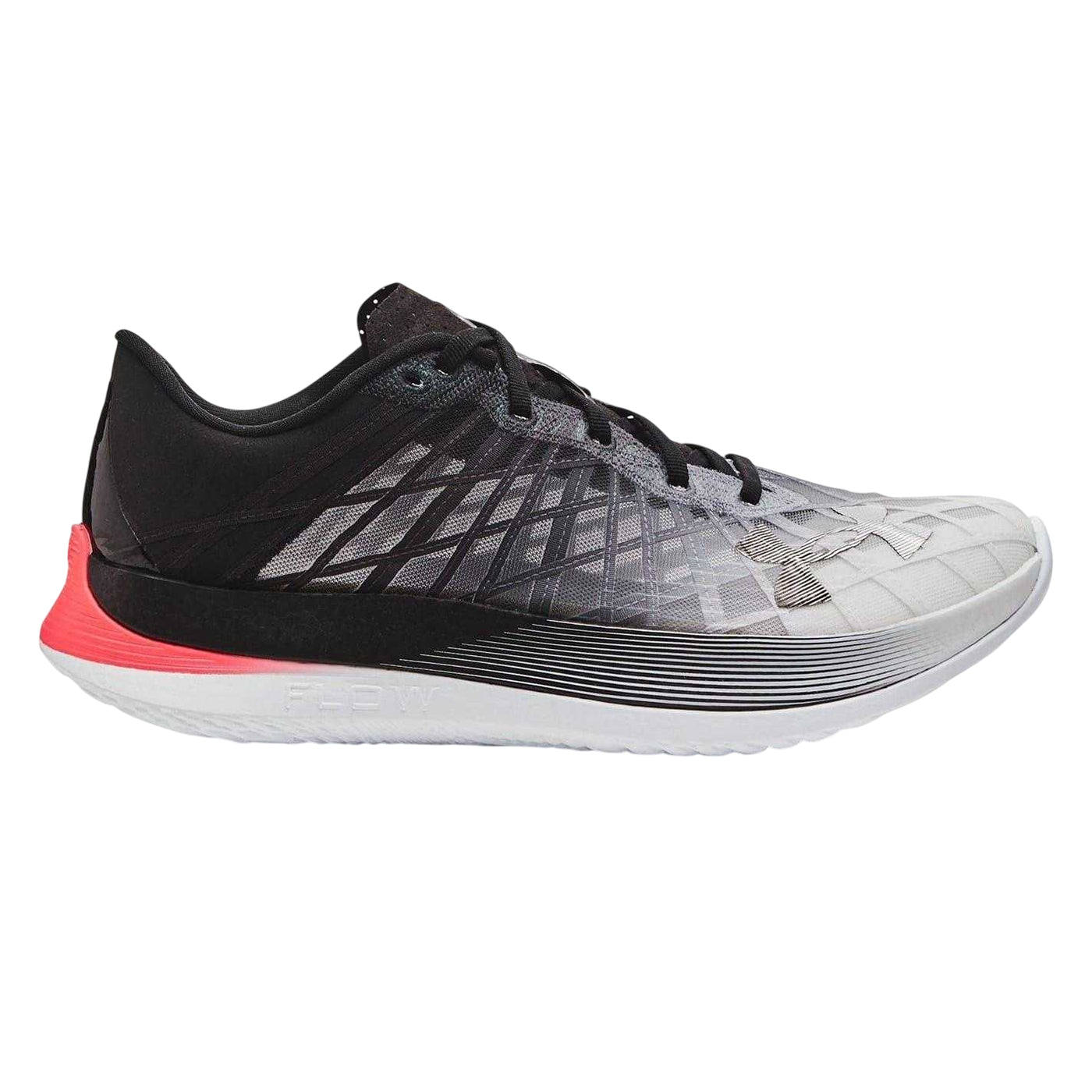 Black-White-Red - Side - Under Armour Unisex Adult Flow Velociti Elite Shoes