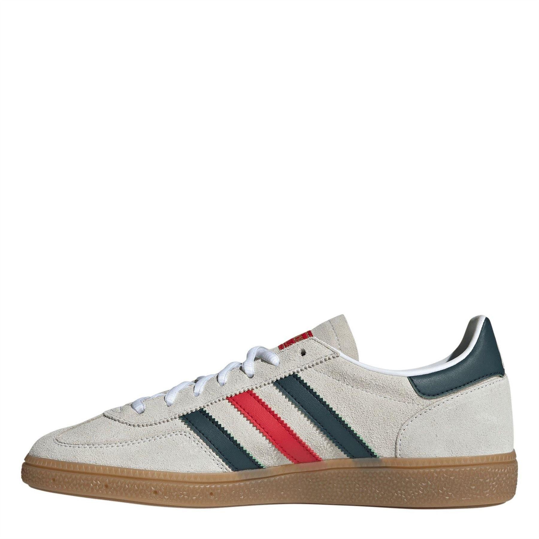 White-Green - Back - Adidas Mens Spezial Suede Trainers