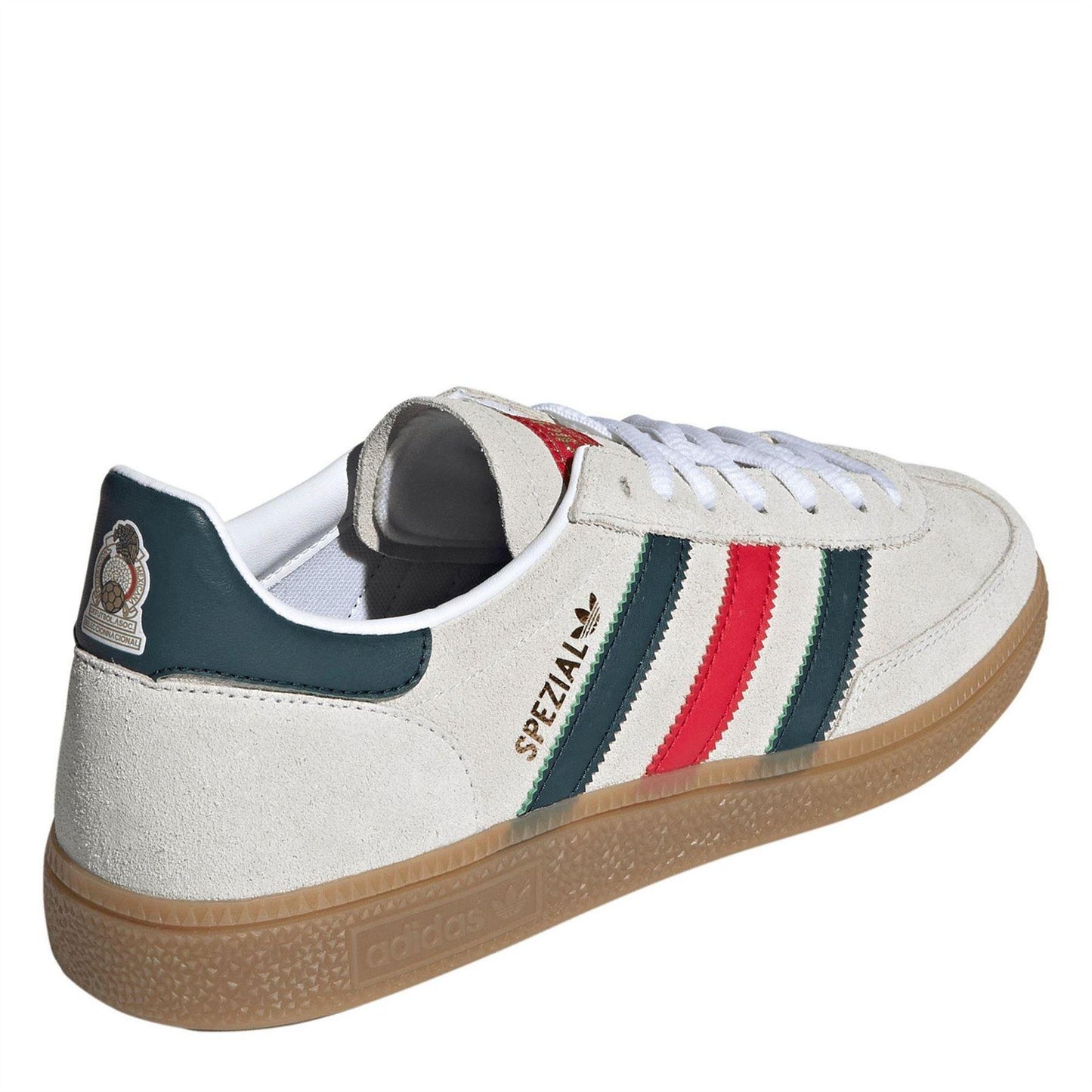 White-Green - Pack Shot - Adidas Mens Spezial Suede Trainers
