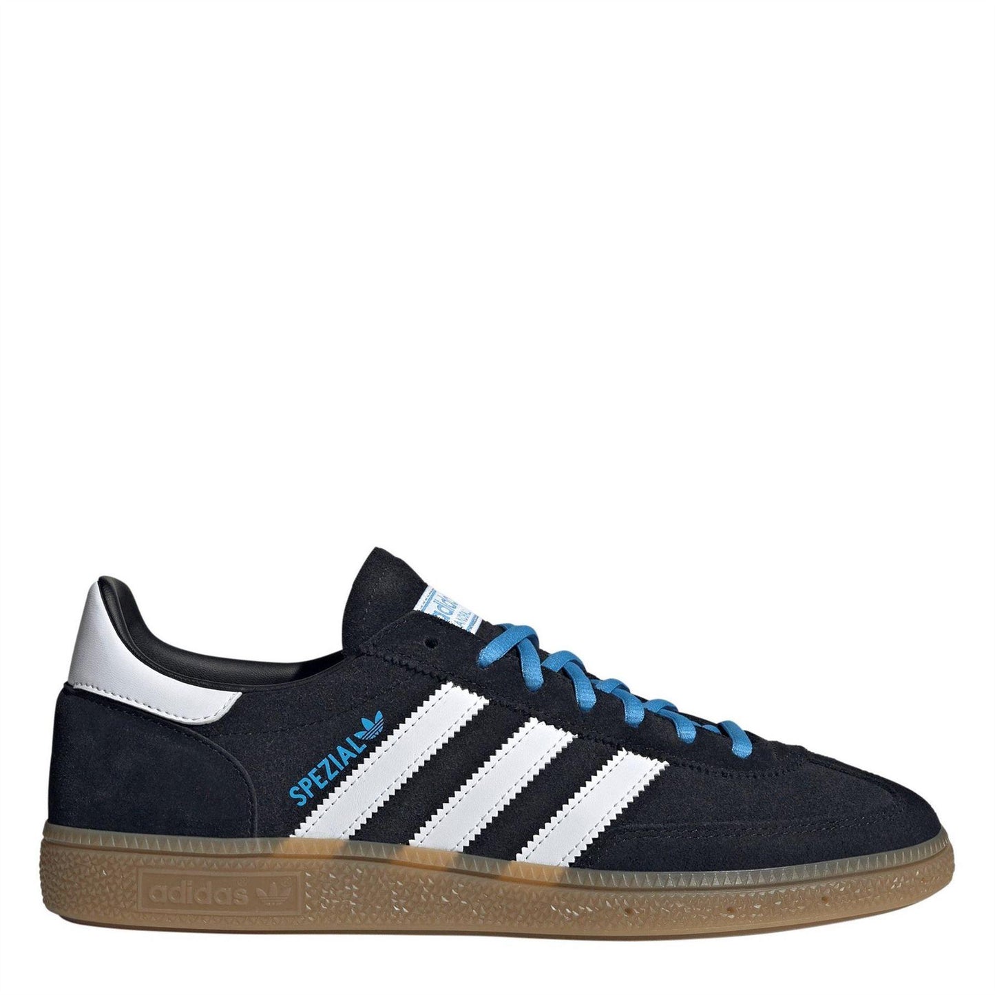 Black-White - Front - Adidas Mens Spezial Suede Trainers