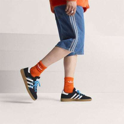 Black-White - Side - Adidas Mens Spezial Suede Trainers