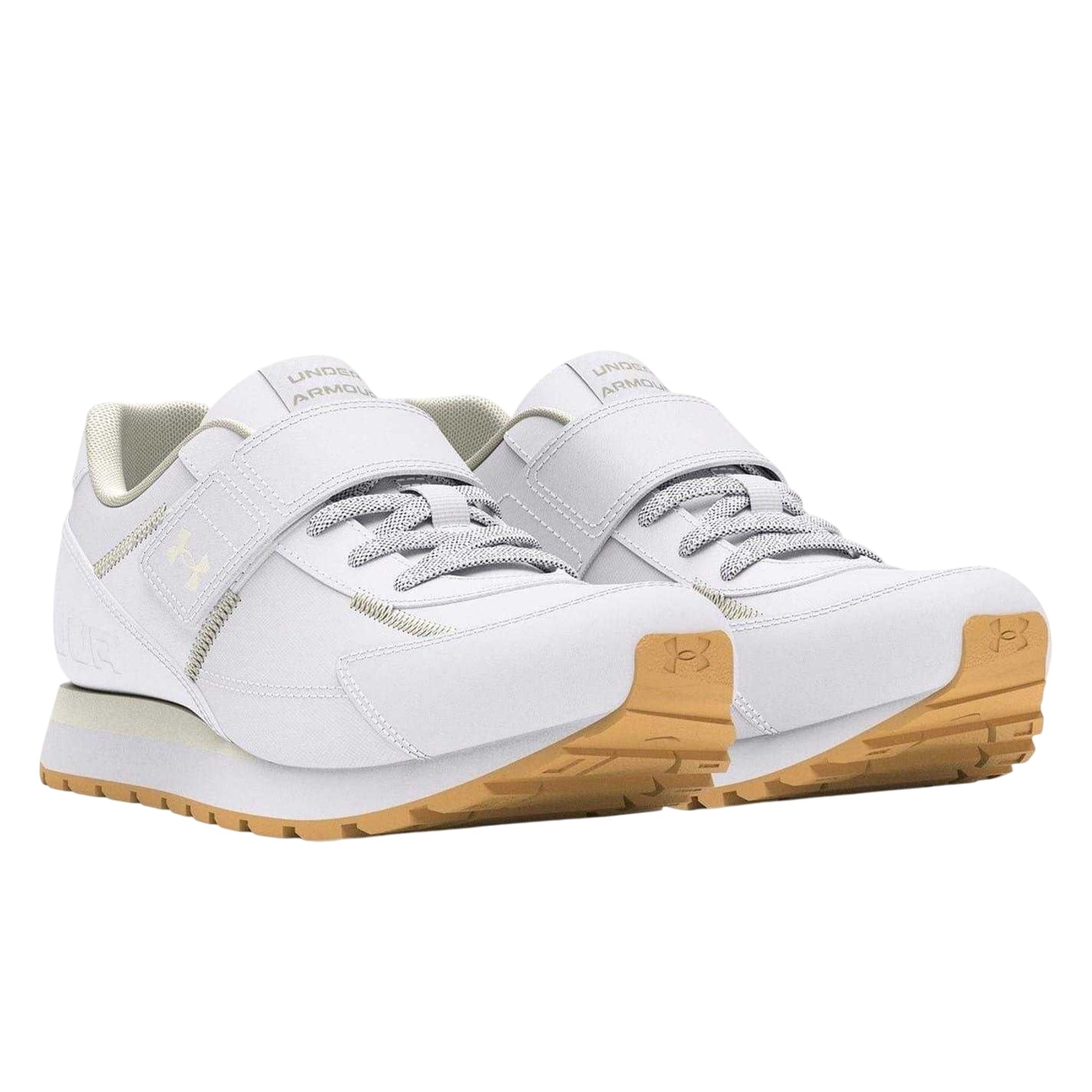 White - Front - Under Armour Childrens-Kids Essential Running Trainers