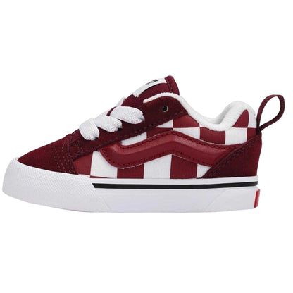 Burgundy - Back - Vans Toddler Checkerboard Trainers