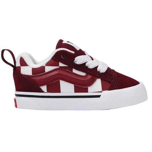 Burgundy - Front - Vans Toddler Checkerboard Trainers