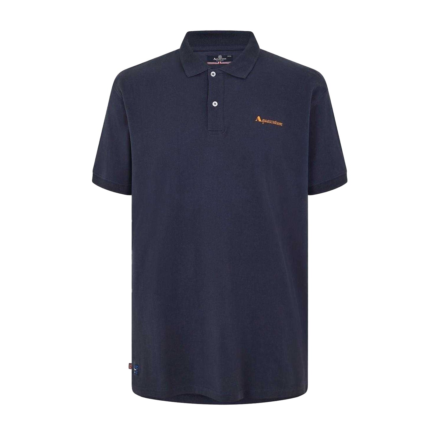 Navy - Front - Aquascutum Mens Regular Short-Sleeved Polo Shirt