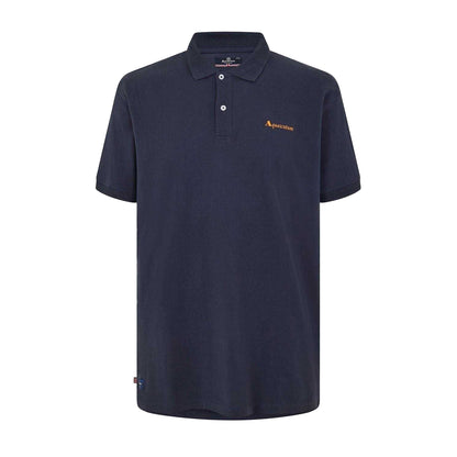Navy - Front - Aquascutum Mens Regular Short-Sleeved Polo Shirt