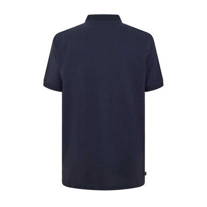 Navy - Back - Aquascutum Mens Regular Short-Sleeved Polo Shirt
