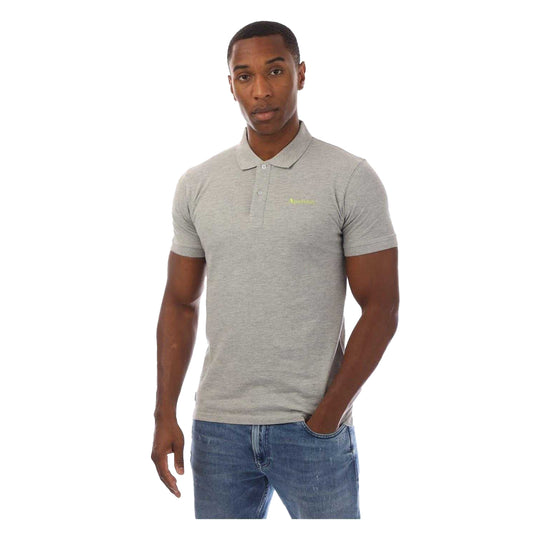 Light Grey Melange - Front - Aquascutum Mens Regular Short-Sleeved Polo Shirt