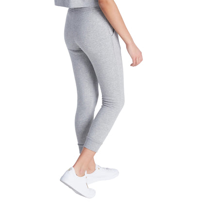 Grey Marl - Back - SikSilk Girls Essentials Cuffed Jogging Bottoms