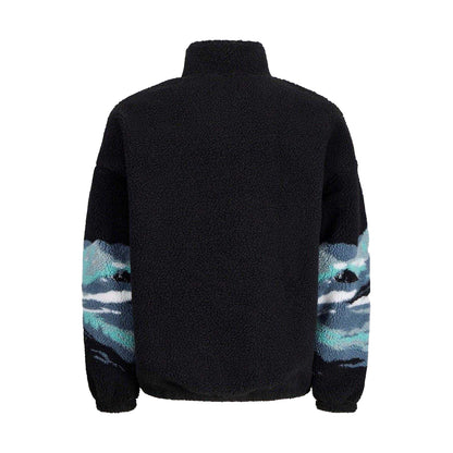 Black - Back - Jack And Jones Mens Mountain Teddy Fleece Sweatshirt