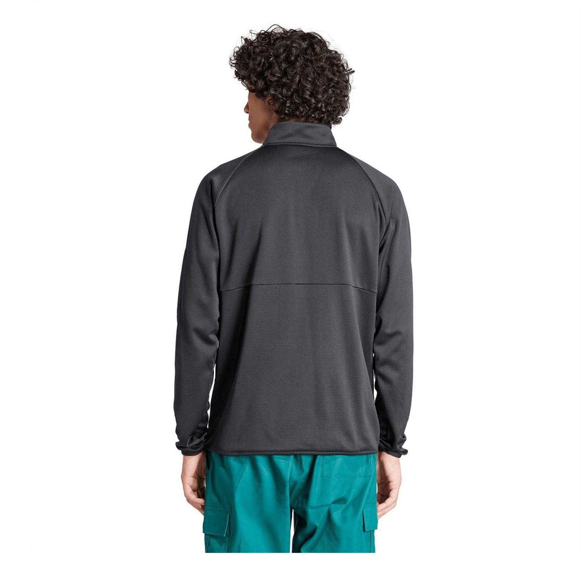 Black - Back - Adidas Mens Originals Quarter Zip Regular Sweatshirt