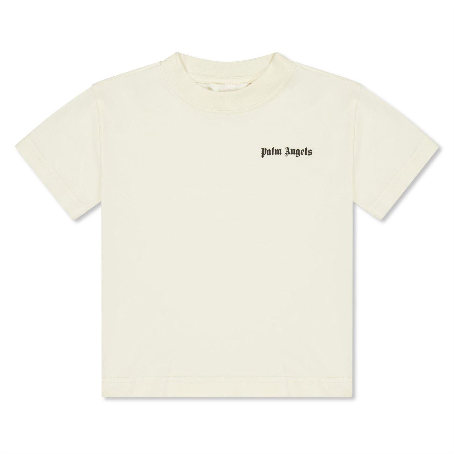 White - Front - Palm Angels Childrens-Kids Bear Crew Neck Regular T-Shirt (Pack of 2)
