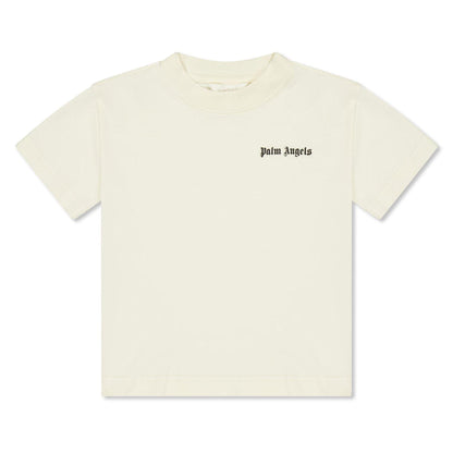 White - Front - Palm Angels Childrens-Kids Bear Crew Neck Regular T-Shirt (Pack of 2)