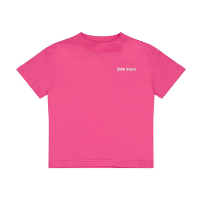 Pink - Front - Palm Angels Childrens-Kids Bear Crew Neck Regular T-Shirt (Pack of 2)