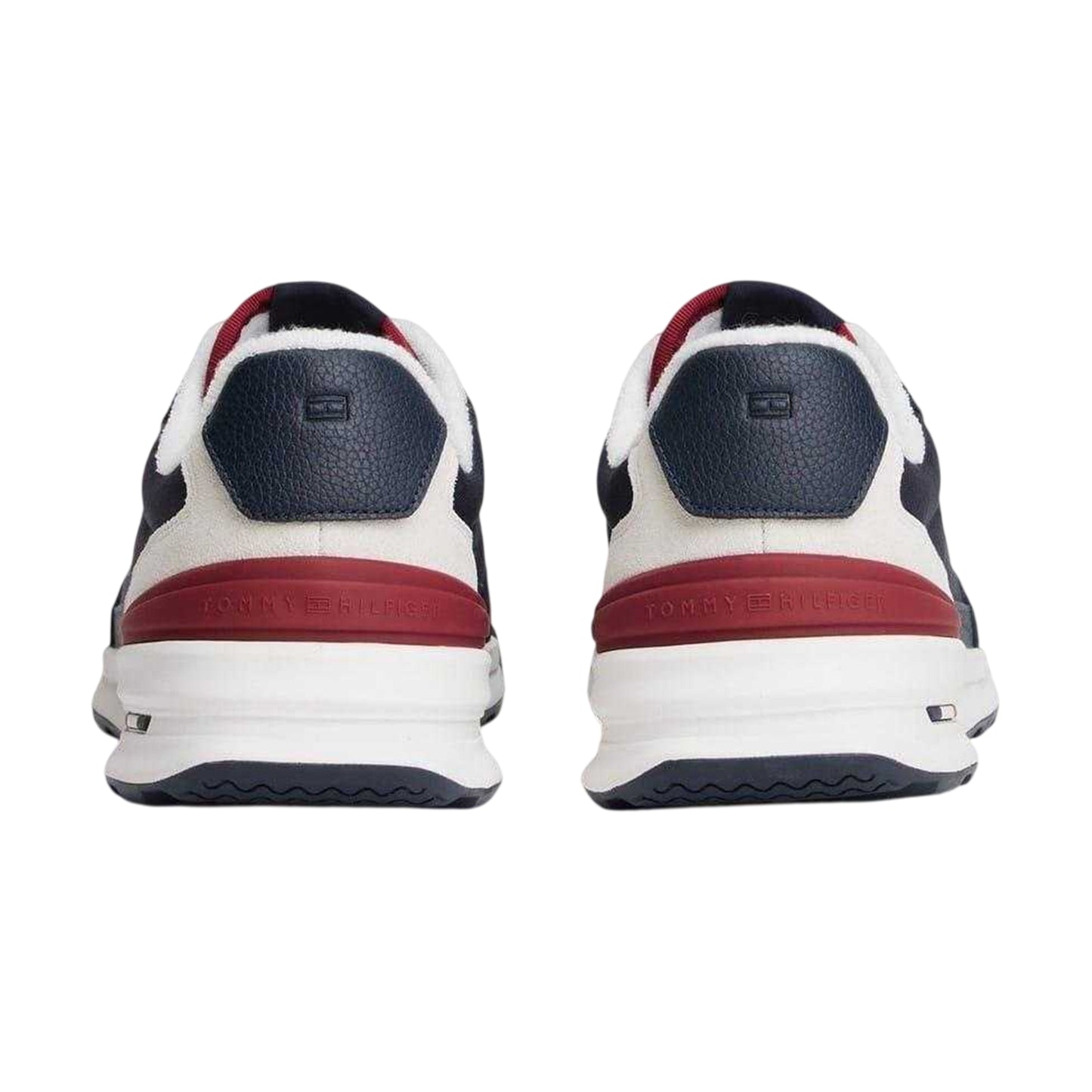 Navy - Back - Tommy Hilfiger Mens Suede Trainers