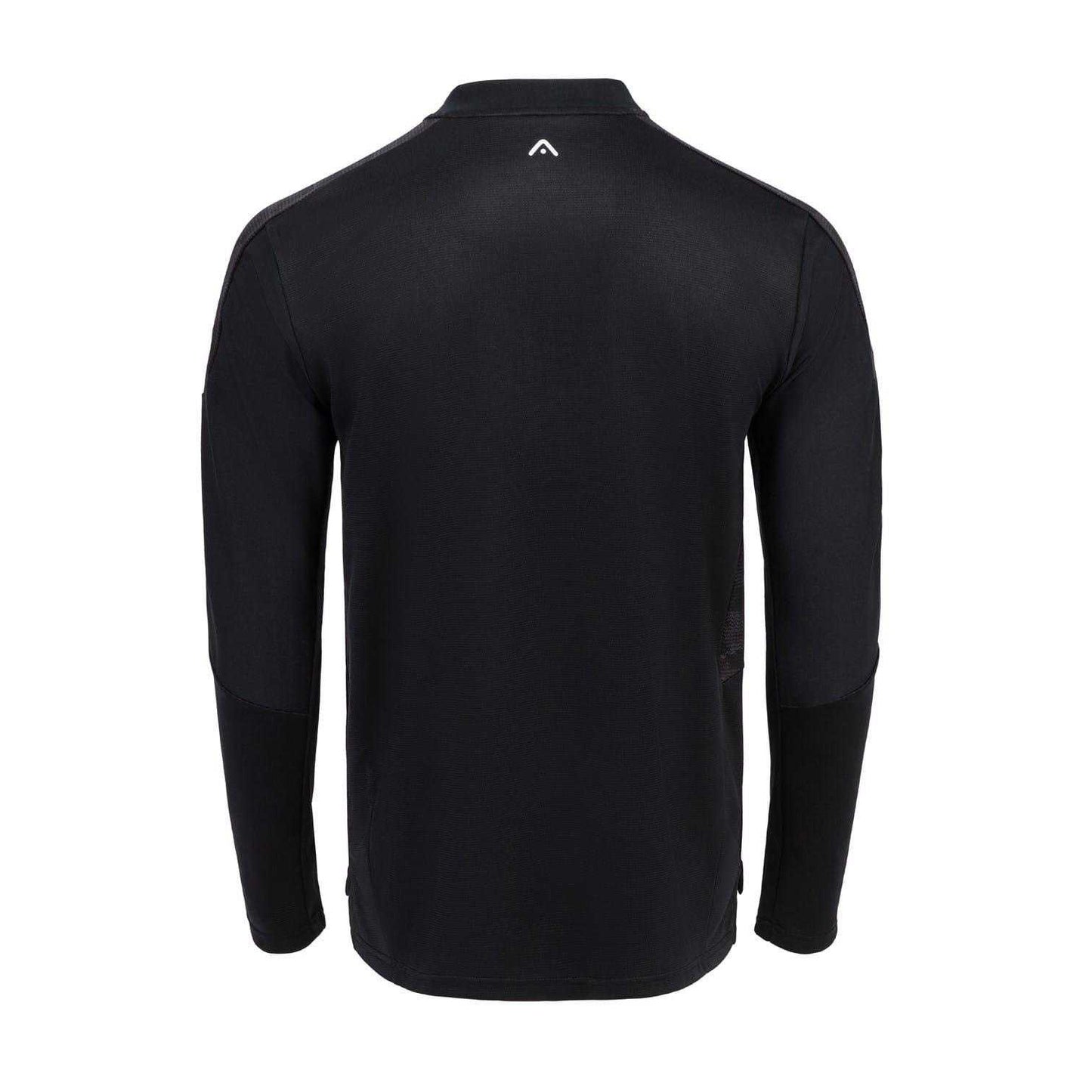 Black - Back - KooGa Mens Vortec Camouflage Rugby Base Layer Top